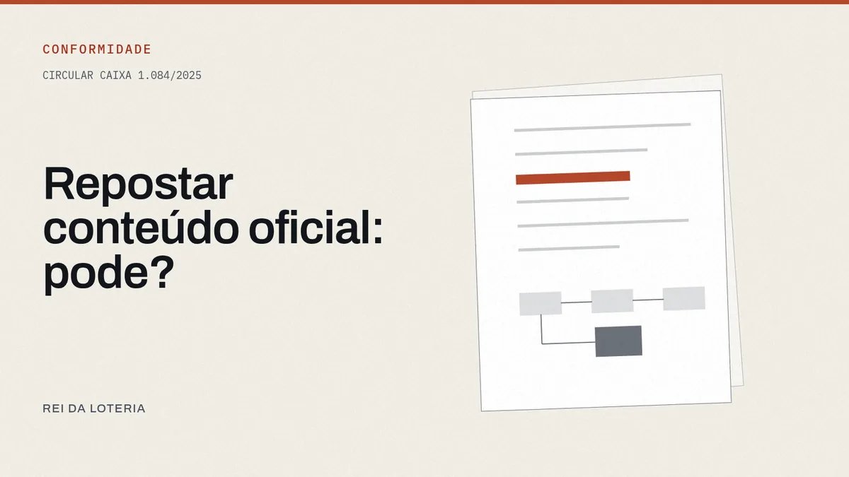 Tela de celular mostrando a decisão de compartilhar ou não um post oficial