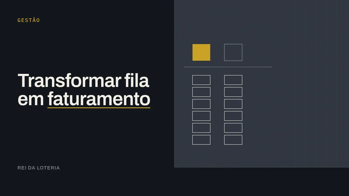 Fila de clientes em casa lotérica durante o horário de pico do meio-dia