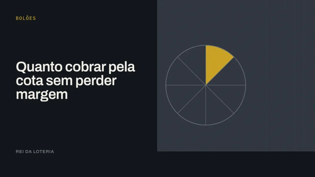 Círculo dividido em setores com uma fatia destacada, representando a taxa de serviço na cota
