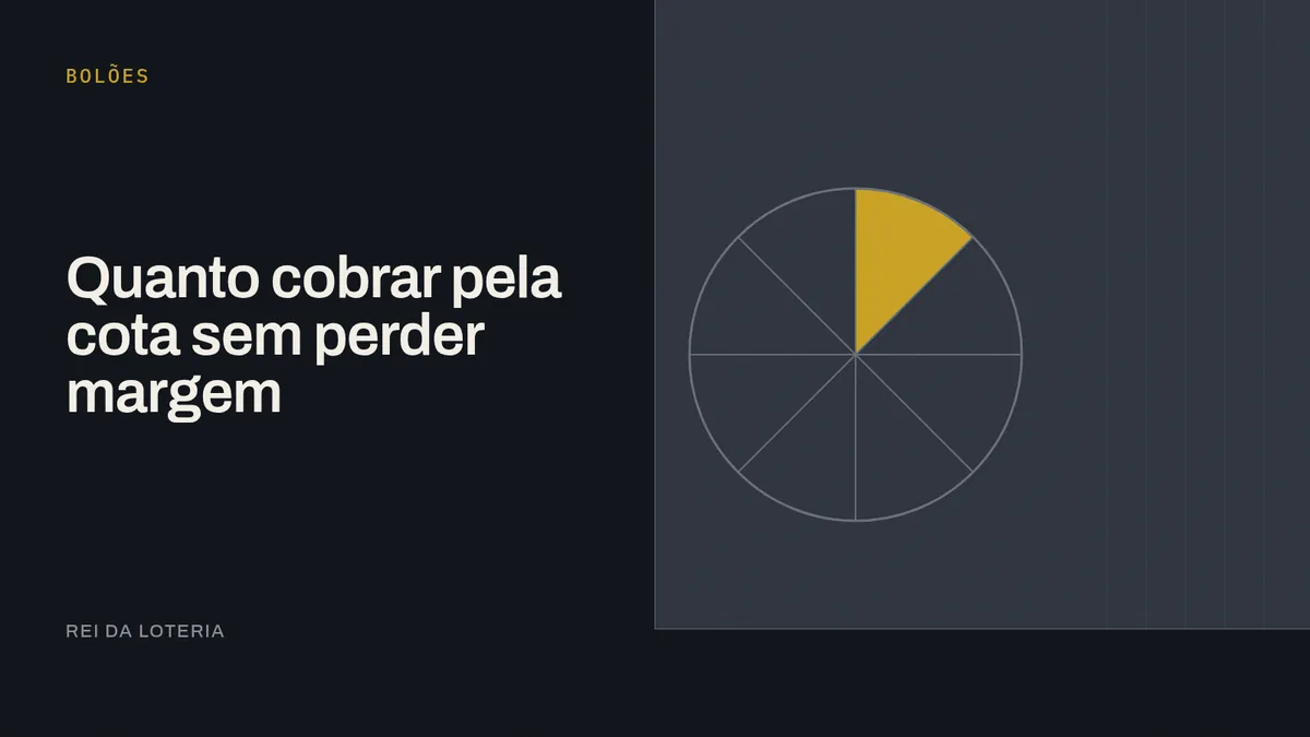 Círculo dividido em setores com uma fatia destacada, representando a taxa de serviço na cota