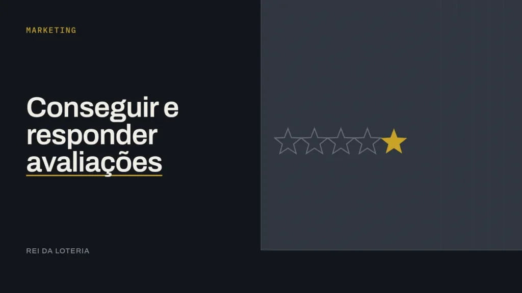 Cinco estrelas lineares em fileira com a última ainda vazia e destacada, reputação da casa lotérica