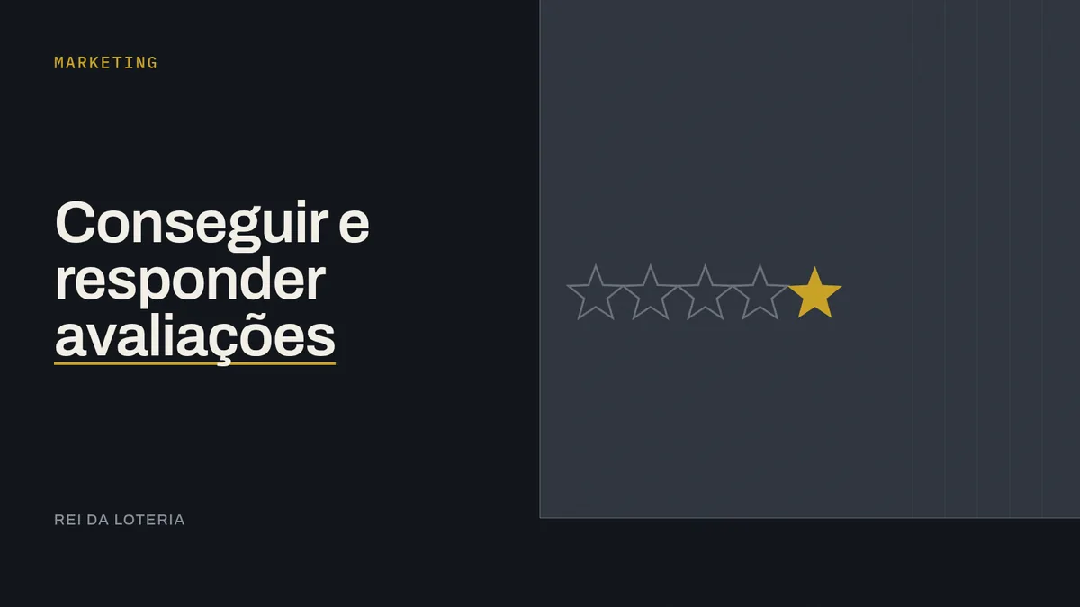 Cinco estrelas lineares em fileira com a última ainda vazia e destacada, reputação da casa lotérica